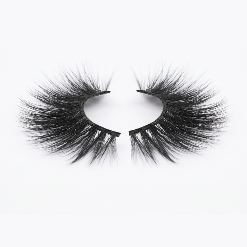 Soft and Lightweight 25mm Real Mink Fur Strip Lashes with Private Box Fashion False Eyelashes in 2020 YY121